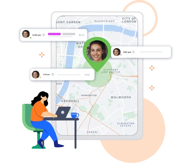 Jibble's GPS tracking feature