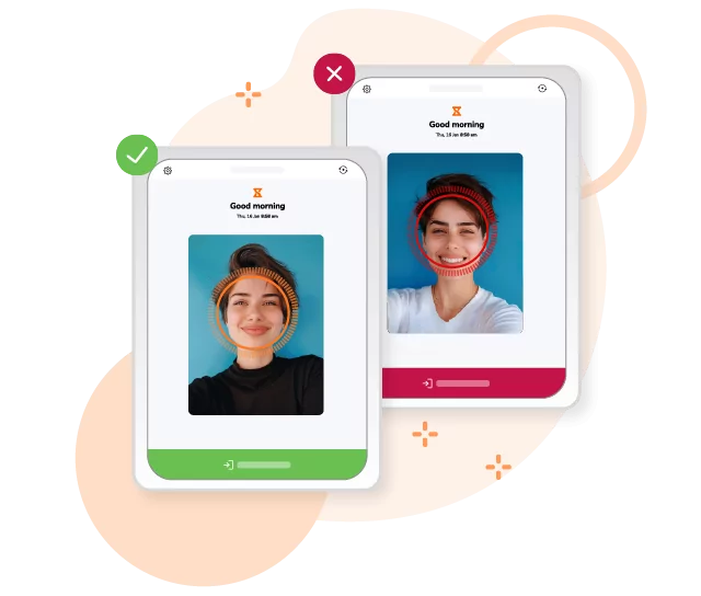 Construction time and attendance software with facial recognition