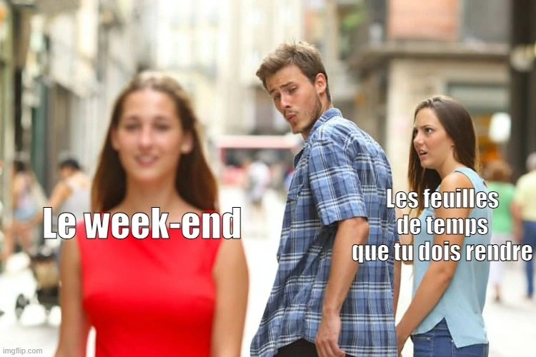 Mème du copain qui regarde quelqu’un d’autre alors qu’il est avec sa copine.