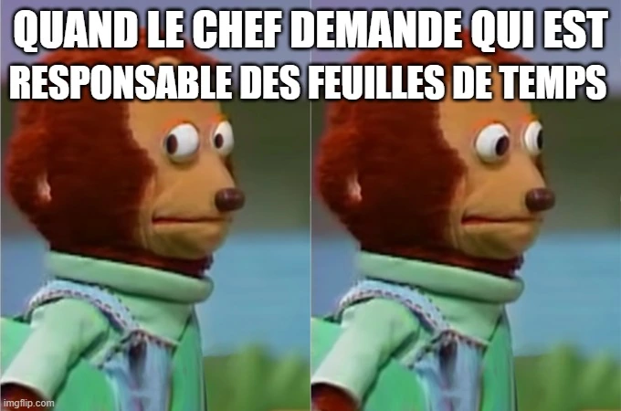 Regard de côté gêné d’une marionnette