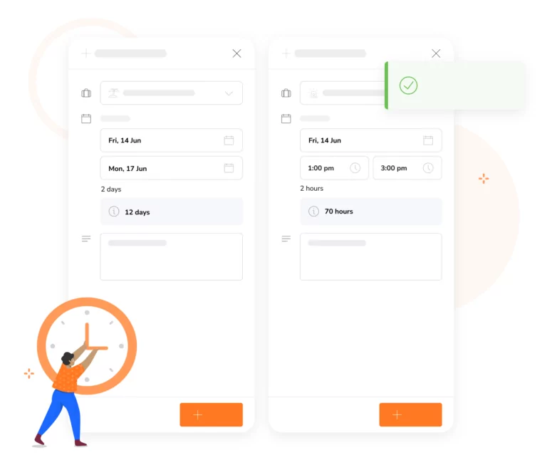 Requesting daily and hourly time off with a PTO tracking software