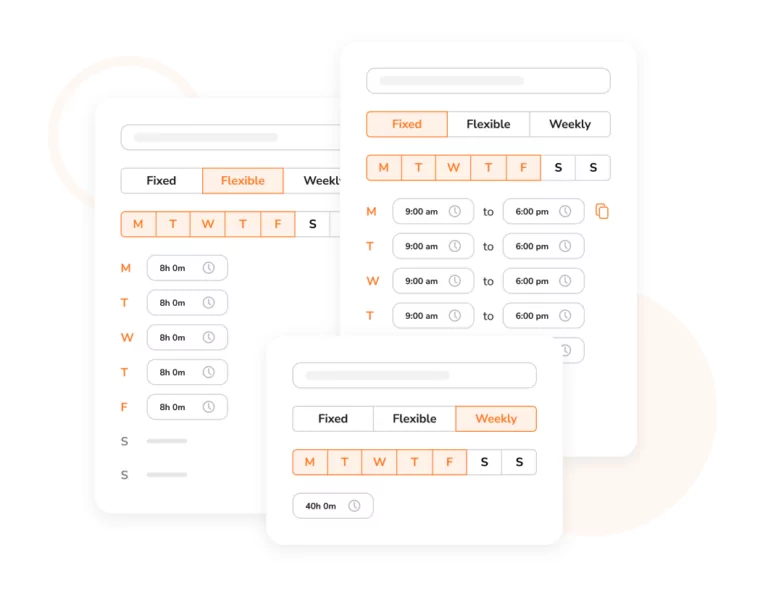 Setting up work schedules