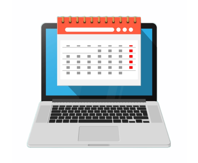 Portatile con template per timesheet.