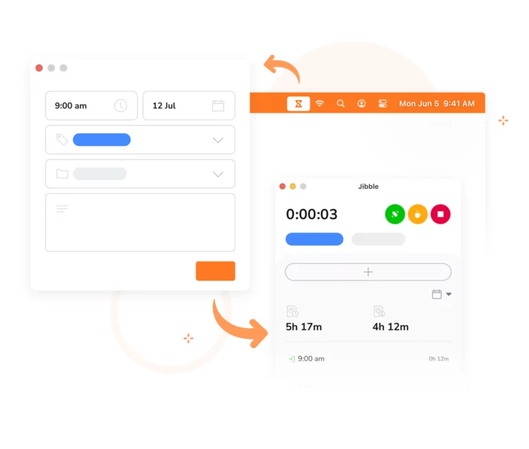 App di time tracking di Jibble perfettamente integrata nell'universo Mac.