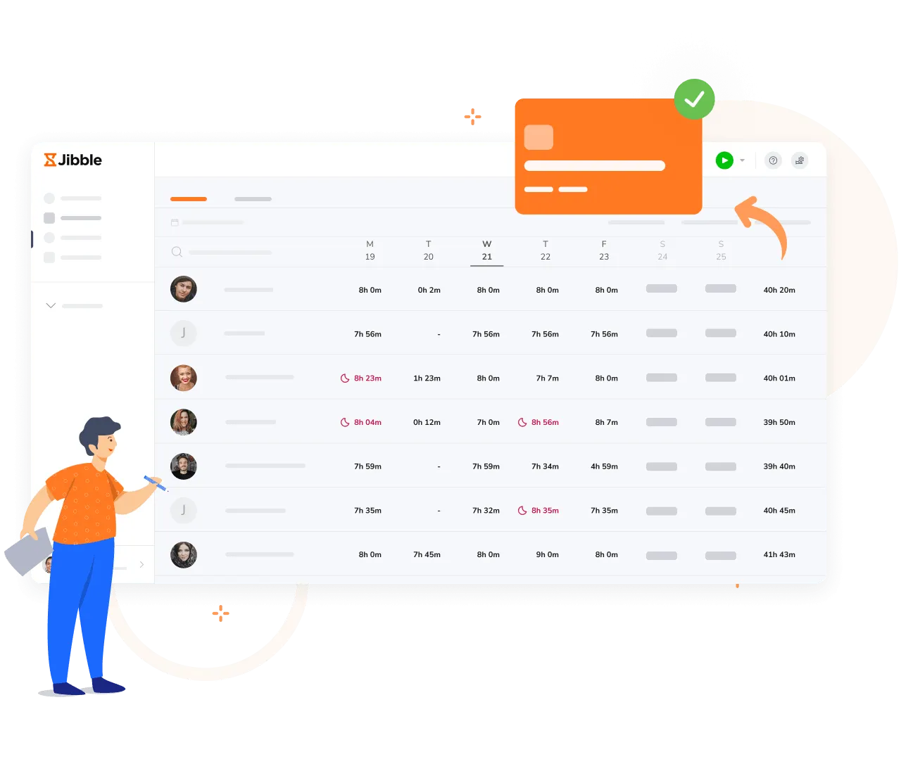Timesheet collegati al time tracker.