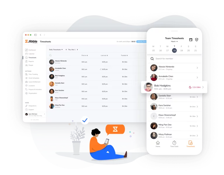 Software di time tracking su più dispositivi.
