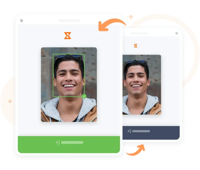 Punch in and out facial recognition 
