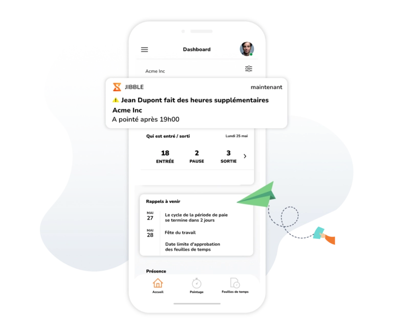 Notifications sur mobile
