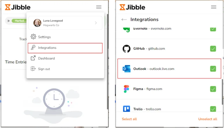 Dostęp do ustawień integracji w rozszerzeniu Chrome.