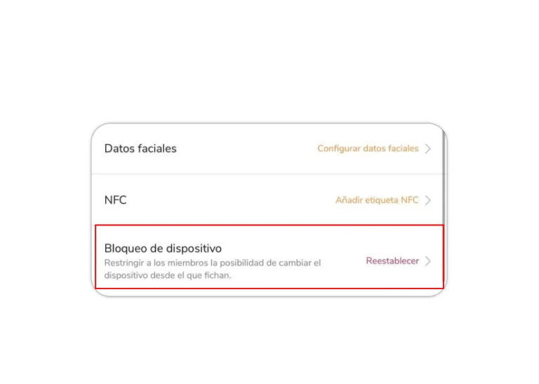 Device lock under account settings
