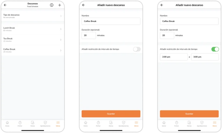Adding a break on mobile app