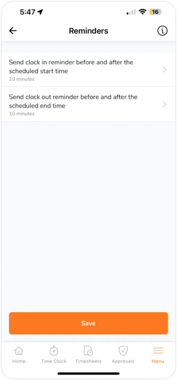 移动设备上的提醒设置