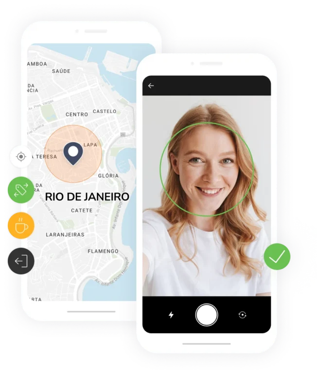 Reconhecimento facial e rastreamento GPS no celular