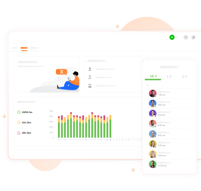 Time and attendance software on web and mobile