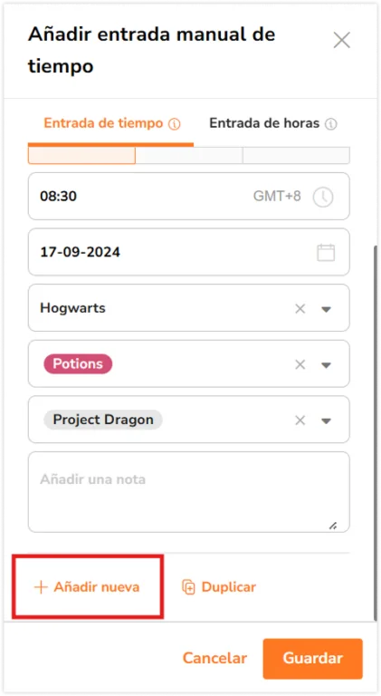 Add new button in the sidebar