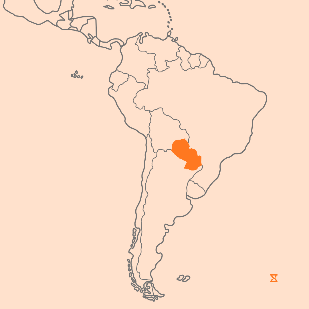 Mapa que acompaña al artículo sobre la legislación laboral en Paraguay