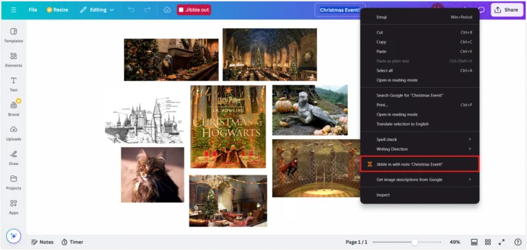 突出显示 Canva 上的文本以打卡