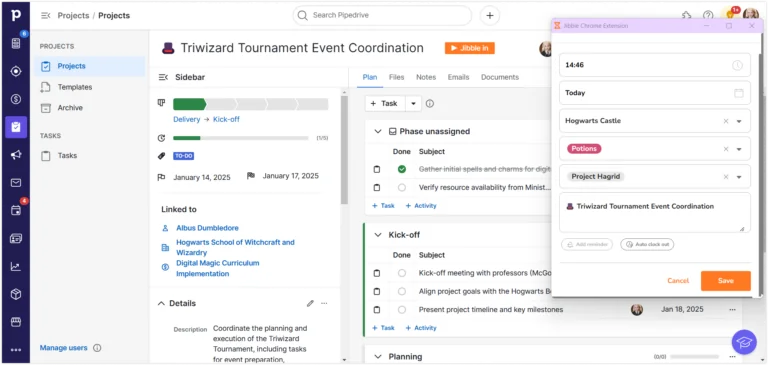 Chrome extension pop-up window to clock in
