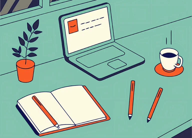 ilustração de mesa de trabalho