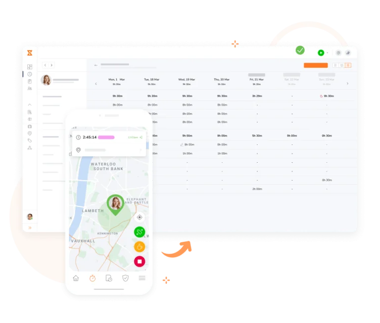Attendance data from GPS time clock being fed into timesheets