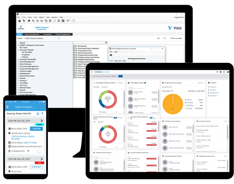Viewpoints dashboard viewed on multiple devices