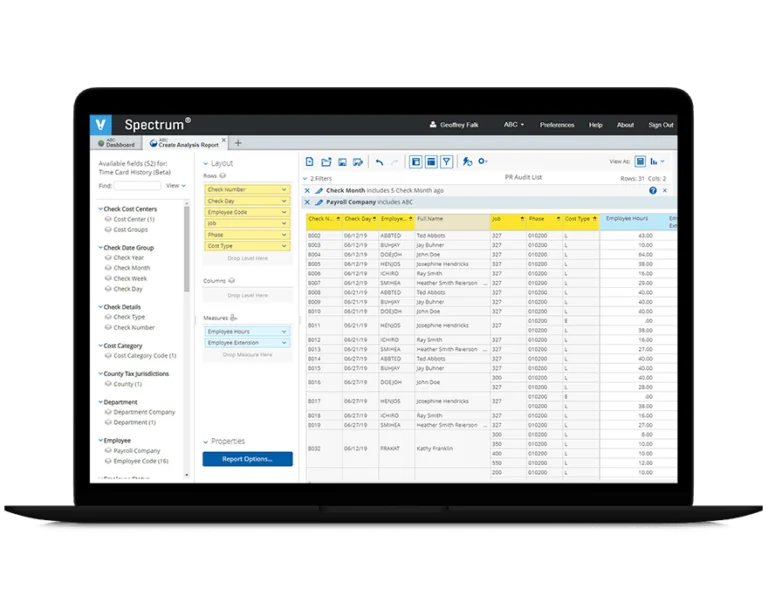 Viewpoints dashboard on a laptopn computer