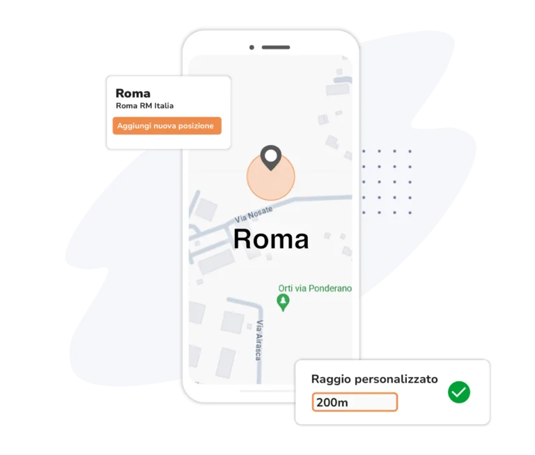 Tracciamento GPS della posizione.