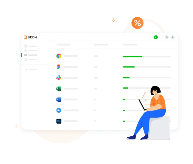 Monitoraggio delle app grazie all'app di Jibble