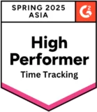 G2 - High Performer Asia Time Tracking - Spring 2025