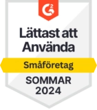 G2 - Easiest to Use Small Business - Summer 2024