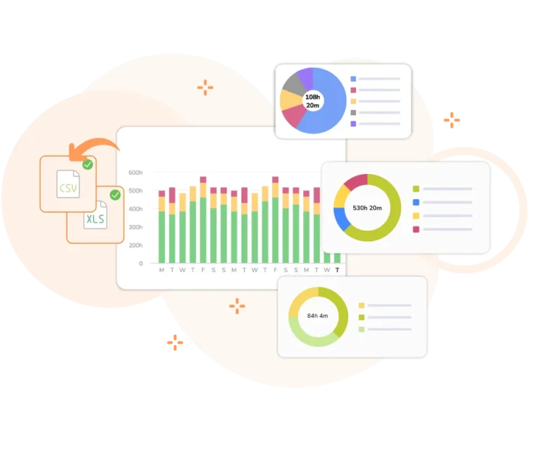 Gráficos visuales para representar los datos de asistencia.