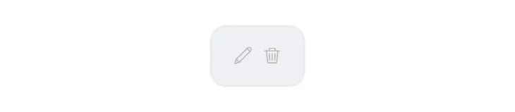 Edit and delete icon