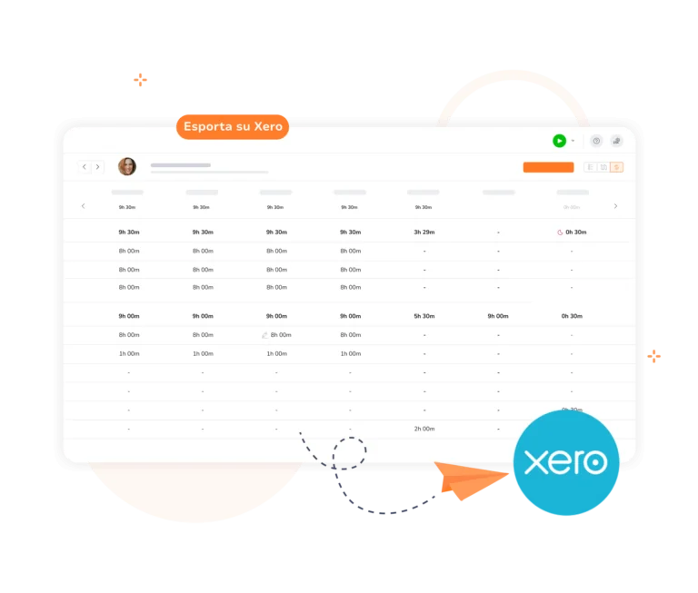 Esportazione dei timesheet su Xero