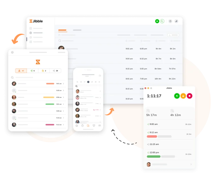 Time tracking su più dispositivi sincronizzati tra loro.