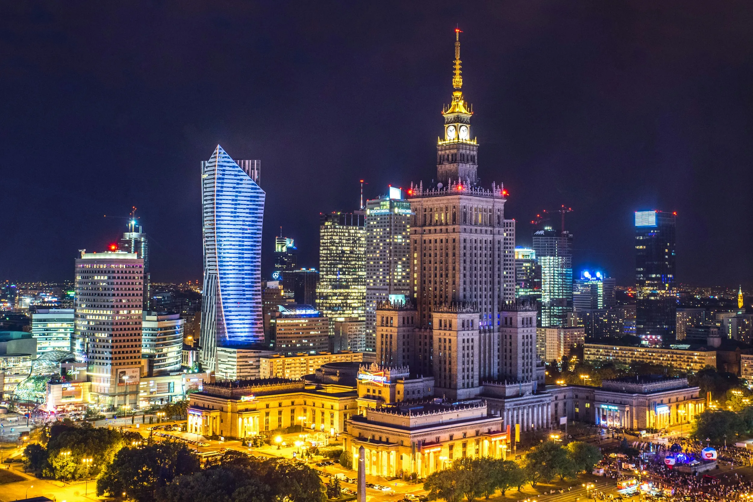 View of Warsaw city