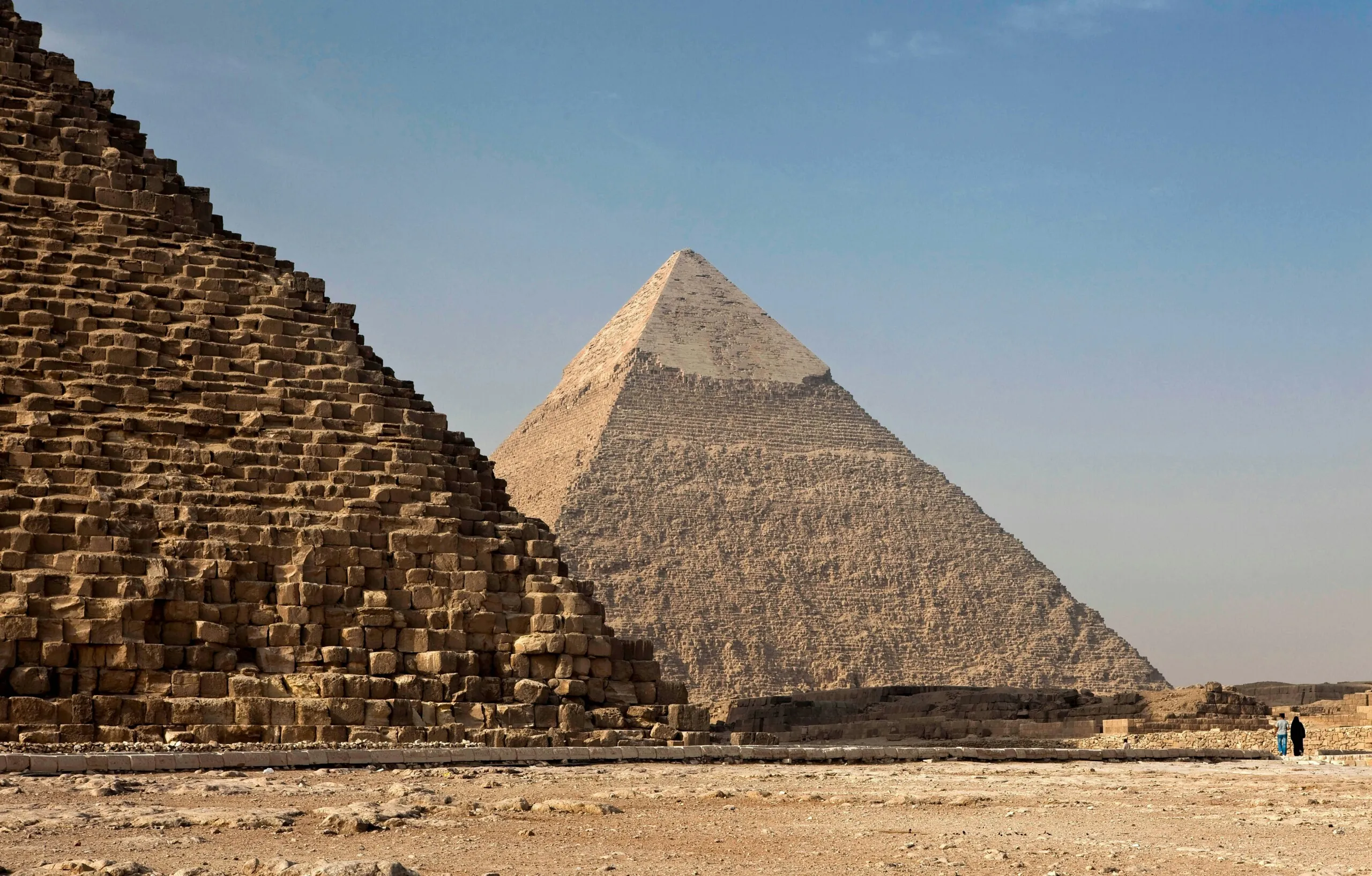 Landscape view of the Egyptian Pyramids
