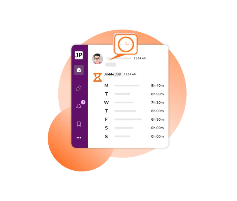 Com o relógio de ponto do Jibble para o Slack consegue registrar suas horas de qualquer dispositivo