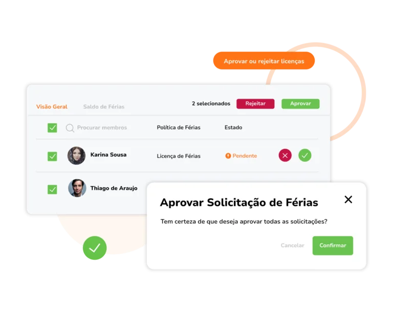 Aprovação de férias e de licenças
