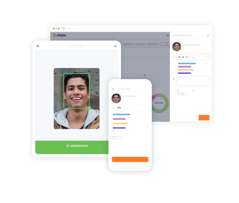 controle de horas e dados sincronizados em todos os dispositivos