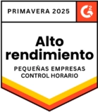 G2 - High Performer Small-Business Time Tracking - Spring 2025