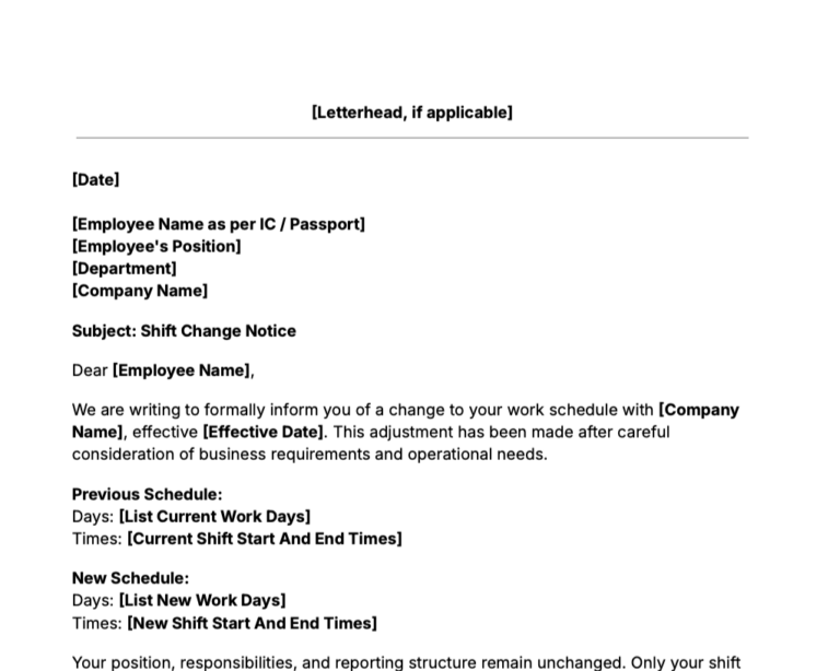 shift change notice template thumbnail 2