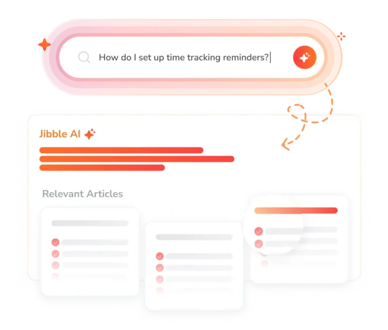 AI support assistant with related help articles.