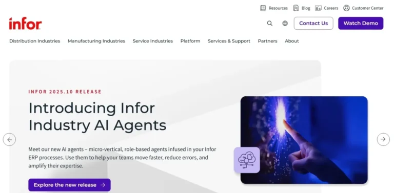 Página web de Infor