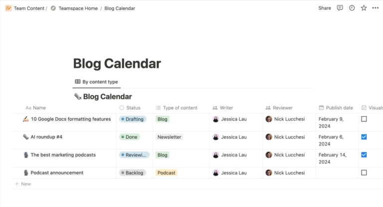 Notion Overview. Photo from Notion.