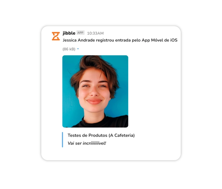 Notificação de registro de entrada em tempo real