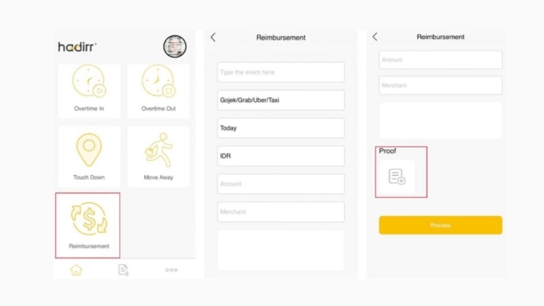 Fitur reimbursement Hadirr