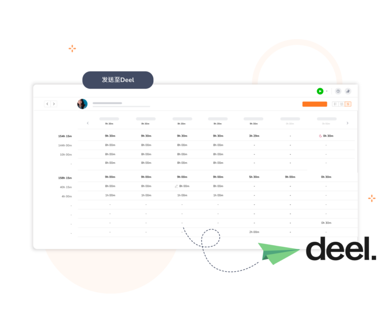 将工时表数据发送到 Deel