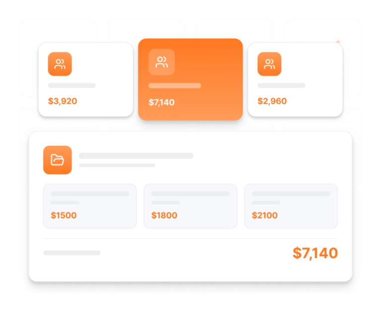 Creating invoices per client