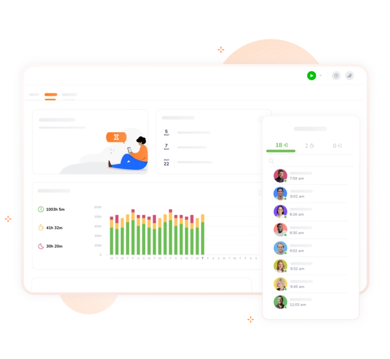 Employee time and attendance software on mobile and web