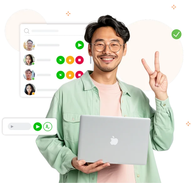 時間記録_アジア人